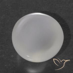 Pietra di luna occhio di gatto Bianco traslucido naturale da 1.40 ct, Rotondo, Trasparente