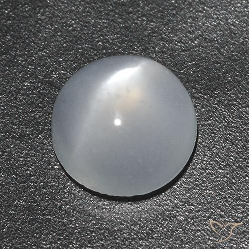Pietra di luna occhio di gatto Bianco naturale da 1.44 ct, Rotondo, Trasparente