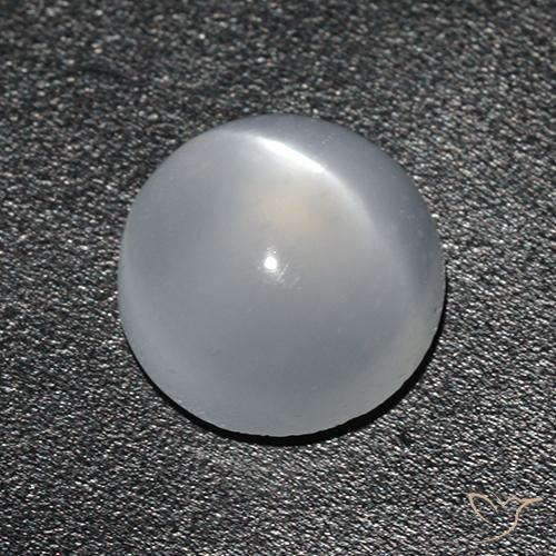 Pietra di luna occhio di gatto Bianco naturale da 1.44 ct, Rotondo, Trasparente