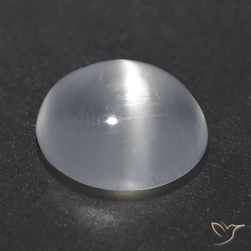 Pietra di luna occhio di gatto Bianco naturale da 1.46 ct, Rotondo, Trasparente