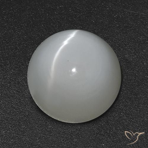 Pietra di luna occhio di gatto Bianco naturale da 2.51 ct, Rotondo, Traslucido