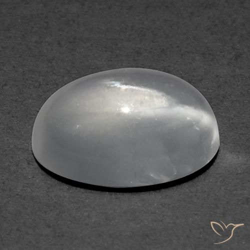 Pietra di luna occhio di gatto Bianco naturale da 1.89 ct, Taglio ovale, Trasparente