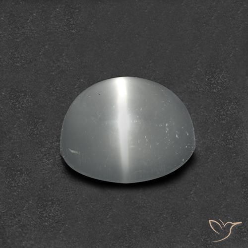 Pietra di luna occhio di gatto Bianco naturale da 1.37 ct, Rotondo, Trasparente