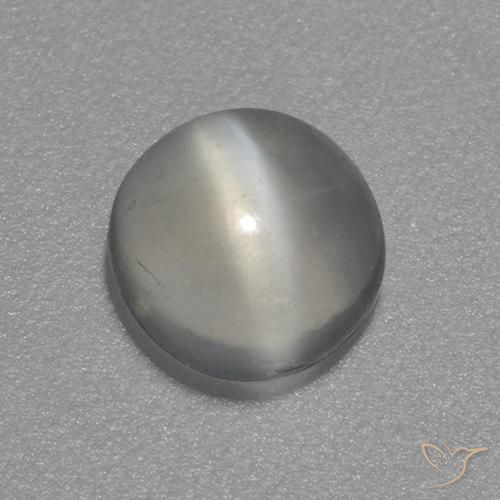 Pietra di luna occhio di gatto Bianco naturale da 0.88 ct, Rotondo, Trasparente