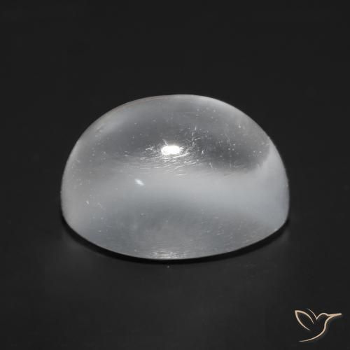Pietra di luna occhio di gatto Bianco naturale da 1.87 ct, Ovale, Trasparente