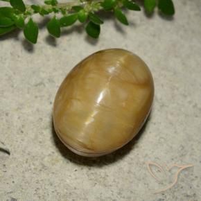 Opale Occhio di Gatto Dorato naturale da 5.46 ct, Ovale, Opaco