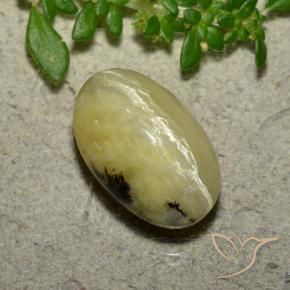 Opale Occhio di Gatto Giallo banana naturale da 4.81 ct, Ovale, Opaco