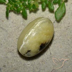 Opale Occhio di Gatto Giallo banana naturale da 4.81 ct, Ovale, Opaco