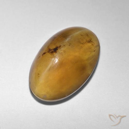 1.91ct Naturale Marrone dorato Opale Occhio di Gatto, Ovale, Traslucido
