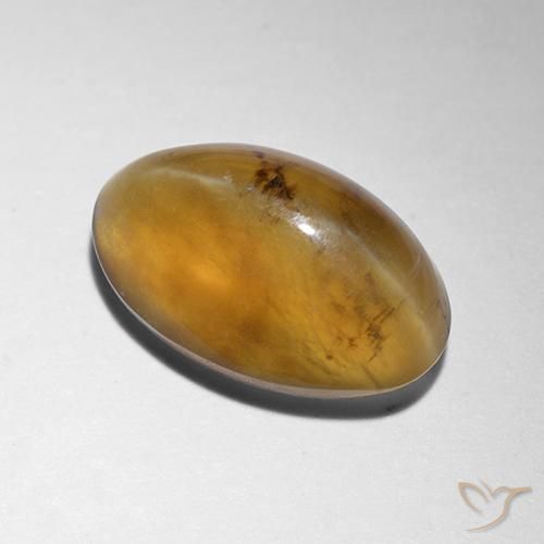 Opale Occhio di Gatto Marrone dorato naturale da 1.91 ct, Ovale, Traslucido
