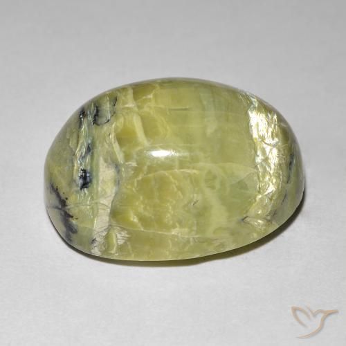 Opale Occhio di Gatto Verde caldo naturale da 14.90 ct, Ovale, Opaco
