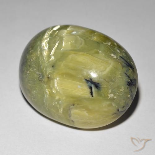 Opale Occhio di Gatto Terra Verde naturale da 21.92 ct, Ovale, Opaco