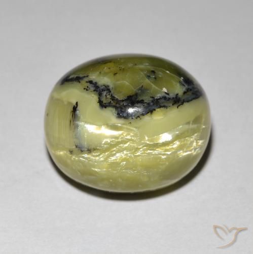 7.27ct Naturale Terra Verde Opale Occhio di Gatto, Ovale, Opaco