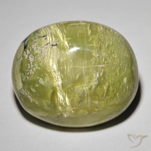 Opale Occhio di Gatto Verde medio naturale da 25.50 ct, Ovale, Opaco