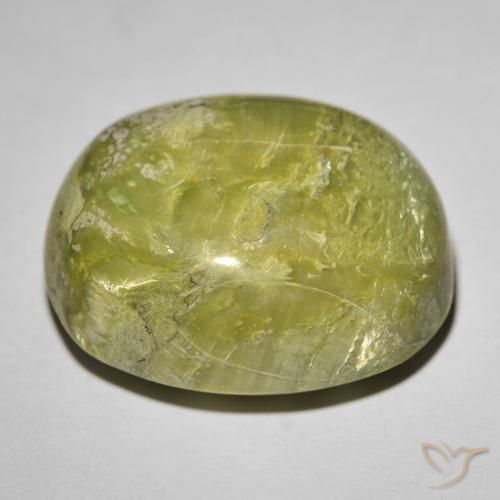 Opale Occhio di Gatto Verde medio naturale da 25.50 ct, Ovale, Opaco