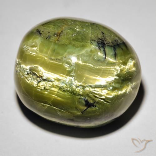 Opale Occhio di Gatto Terra Verde naturale da 38.09 ct, Ovale, Opaco