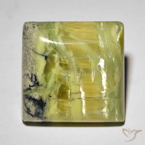 Opale Occhio di Gatto Verde medio naturale da 18.31 ct, Quadrato, Opaco