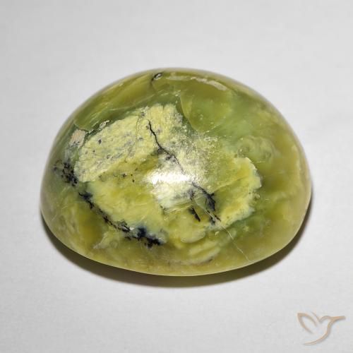 Opale Occhio di Gatto Verde caldo naturale da 18.56 ct, Ovale, Opaco