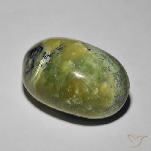 Opale Occhio di Gatto Verde caldo naturale da 16.97 ct, Ovale, Opaco