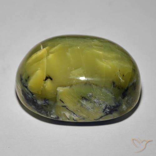 Opale Occhio di Gatto Terra Verde naturale da 38.44 ct, Ovale, Opaco