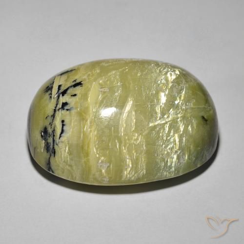 Opale Occhio di Gatto Terra Verde naturale da 26.42 ct, Ovale, Opaco