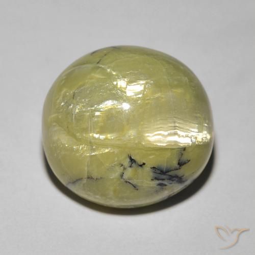 7.23ct Naturale Verde caldo Opale Occhio di Gatto, Ovale, Opaco