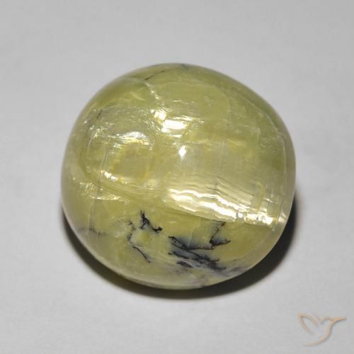 Opale Occhio di Gatto Verde caldo naturale da 7.23 ct, Ovale, Opaco