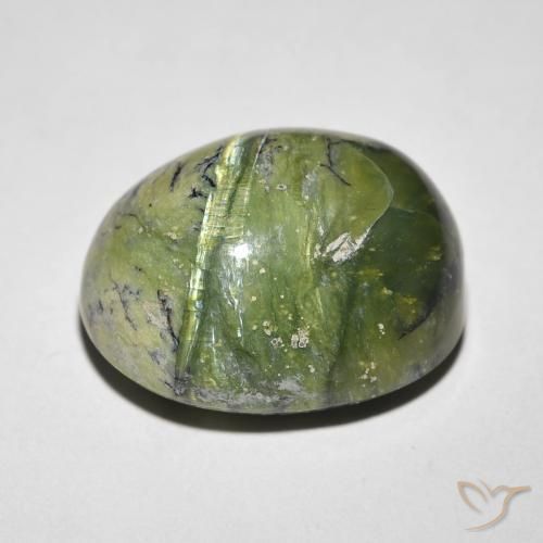 Opale Occhio di Gatto Terra Verde naturale da 11.27 ct, Ovale, Opaco