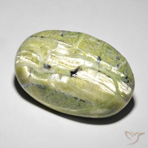 Opale Occhio di Gatto Terra Verde naturale da 21.88 ct, Ovale, Opaco