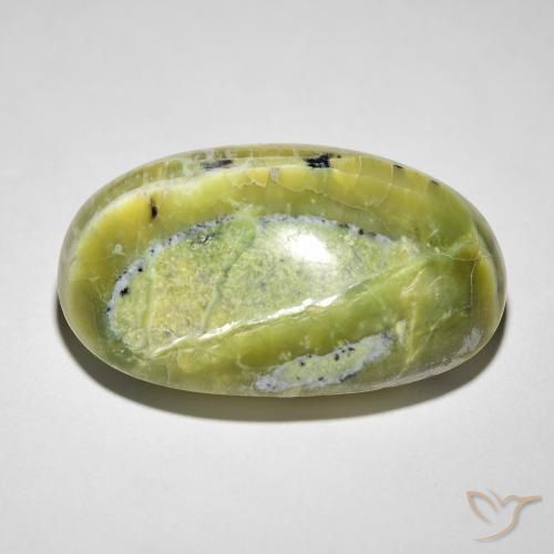 Opale Occhio di Gatto Terra Verde naturale da 21.88 ct, Ovale, Opaco