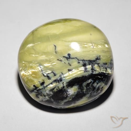18.52ct Naturale Verde medio Opale Occhio di Gatto, Ovale, Opaco