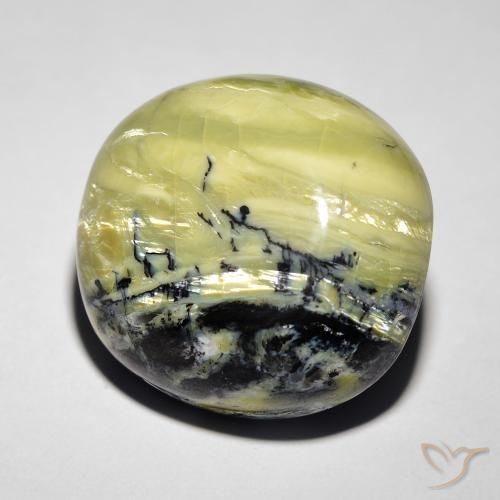 Opale Occhio di Gatto Verde medio naturale da 18.52 ct, Ovale, Opaco
