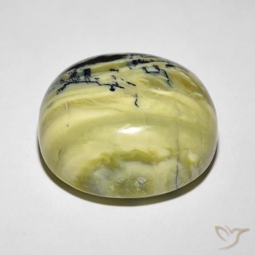 Opale Occhio di Gatto Verde medio naturale da 18.52 ct, Ovale, Opaco
