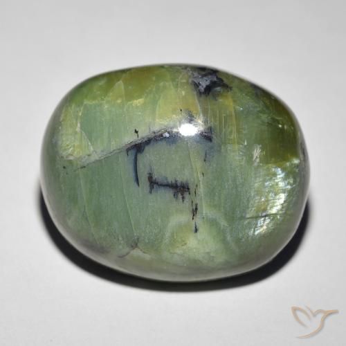 18.89ct Naturale Terra Verde Opale Occhio di Gatto, Ovale, Opaco