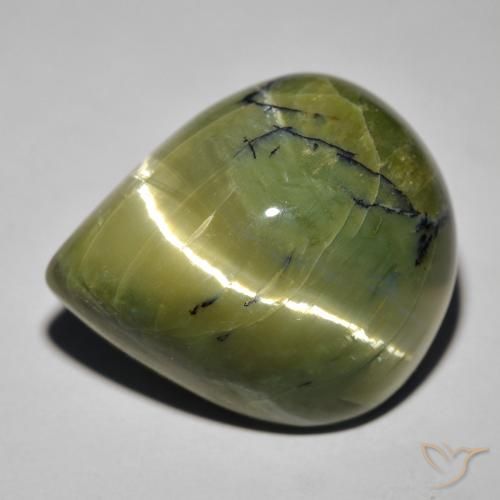 Opale Occhio di Gatto Verde marroncino naturale da 29.45 ct, Forma a pera, Opaco