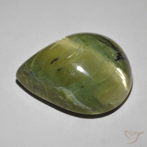 Opale Occhio di Gatto Verde marroncino naturale da 29.45 ct, Forma a pera, Opaco
