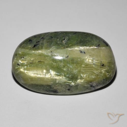17.52ct Naturale Terra Verde Opale Occhio di Gatto, Ovale, Opaco