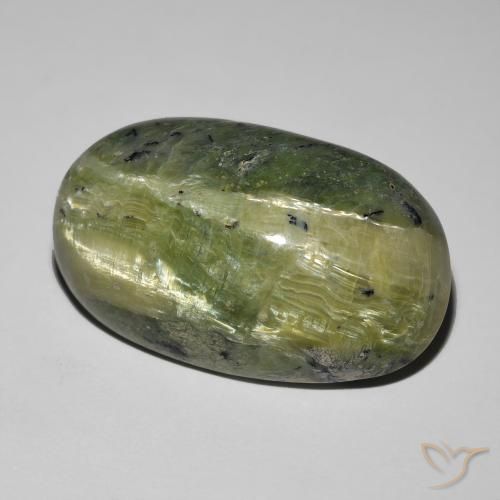 Opale Occhio di Gatto Terra Verde naturale da 17.52 ct, Ovale, Opaco