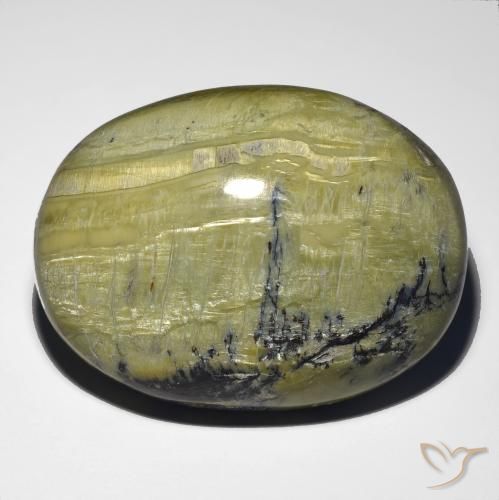 Opale Occhio di Gatto Terra Verde naturale da 48.21 ct, Ovale, Opaco