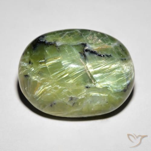 Opale Occhio di Gatto Verde medio naturale da 14.55 ct, Ovale, Opaco