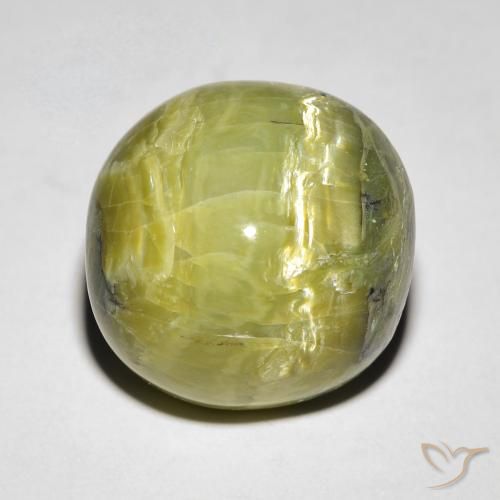 10.64ct Naturale Terra Verde Opale Occhio di Gatto, Ovale, Opaco