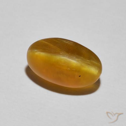 Opale Occhio di Gatto Marrone dorato naturale da 3.26 ct, Ovale, Opaco