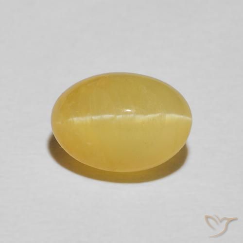 2.21ct Naturale Giallo caldo Opale Occhio di Gatto, Ovale, Opaco