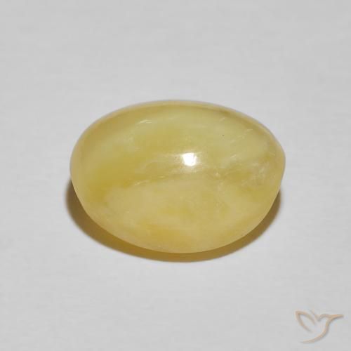 Opale Occhio di Gatto Giallo terroso chiaro naturale da 5.98 ct, Ovale, Opaco