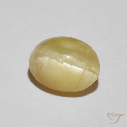 Opale Occhio di Gatto Giallo medio naturale da 2.24 ct, Ovale, Opaco