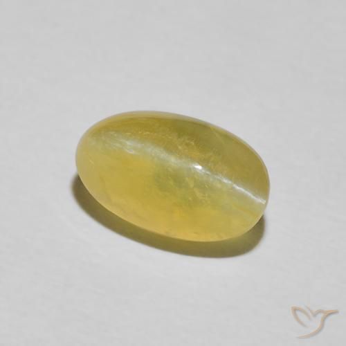 2.76ct Naturale Giallo reale Opale Occhio di Gatto, Ovale, Traslucido