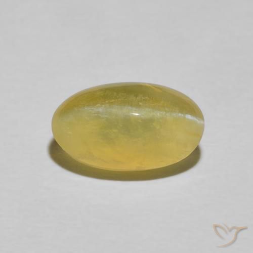 Opale Occhio di Gatto Giallo reale naturale da 2.76 ct, Ovale, Traslucido