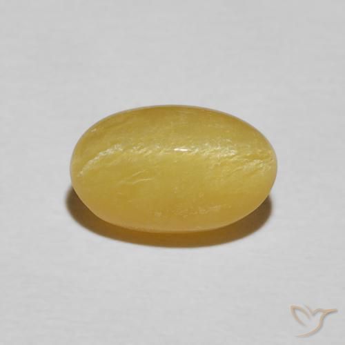 2.41ct Naturale Giallo caldo Opale Occhio di Gatto, Ovale, Opaco