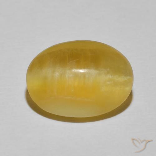 4.91ct Naturale Arancione-Oro Opale Occhio di Gatto, Ovale, Opaco