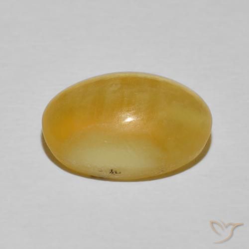 Opale Occhio di Gatto Arancione-Oro naturale da 4.91 ct, Ovale, Opaco